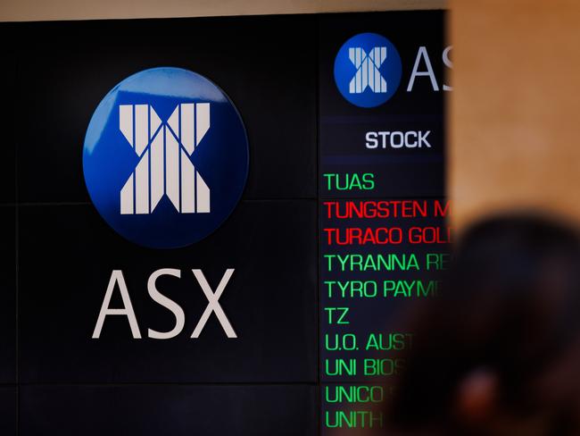 SYDNEY, AUSTRALIA - NewsWire Photos, October 29 2024. GENERIC. Stocks. Finance. Economy. Stock price ticker of the Australian Stock Exchange, ASX, at their offices on Bridge Street. Picture: NewsWire / Max Mason-Hubers