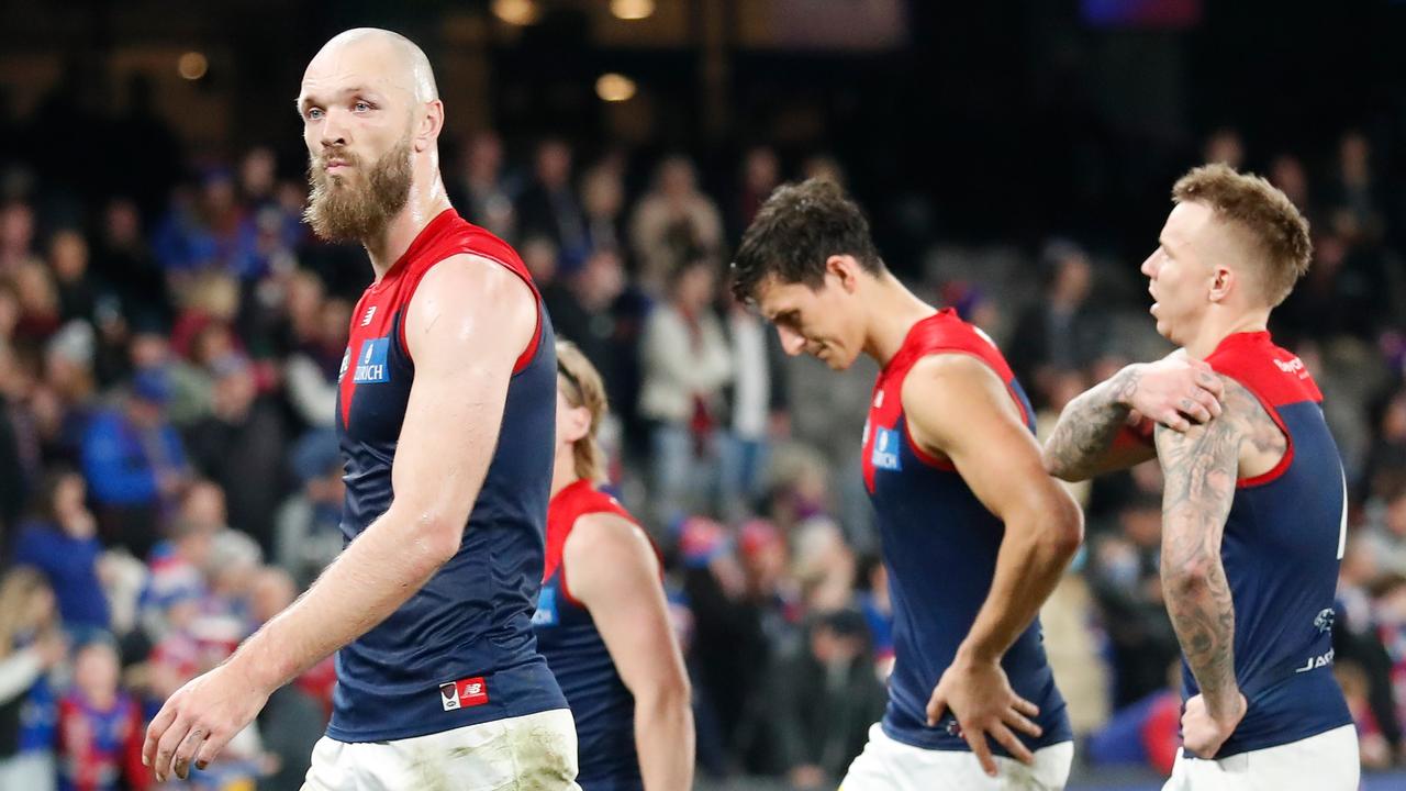 Max Gawn of the Demons looks dejected. Picture: Michael Willson