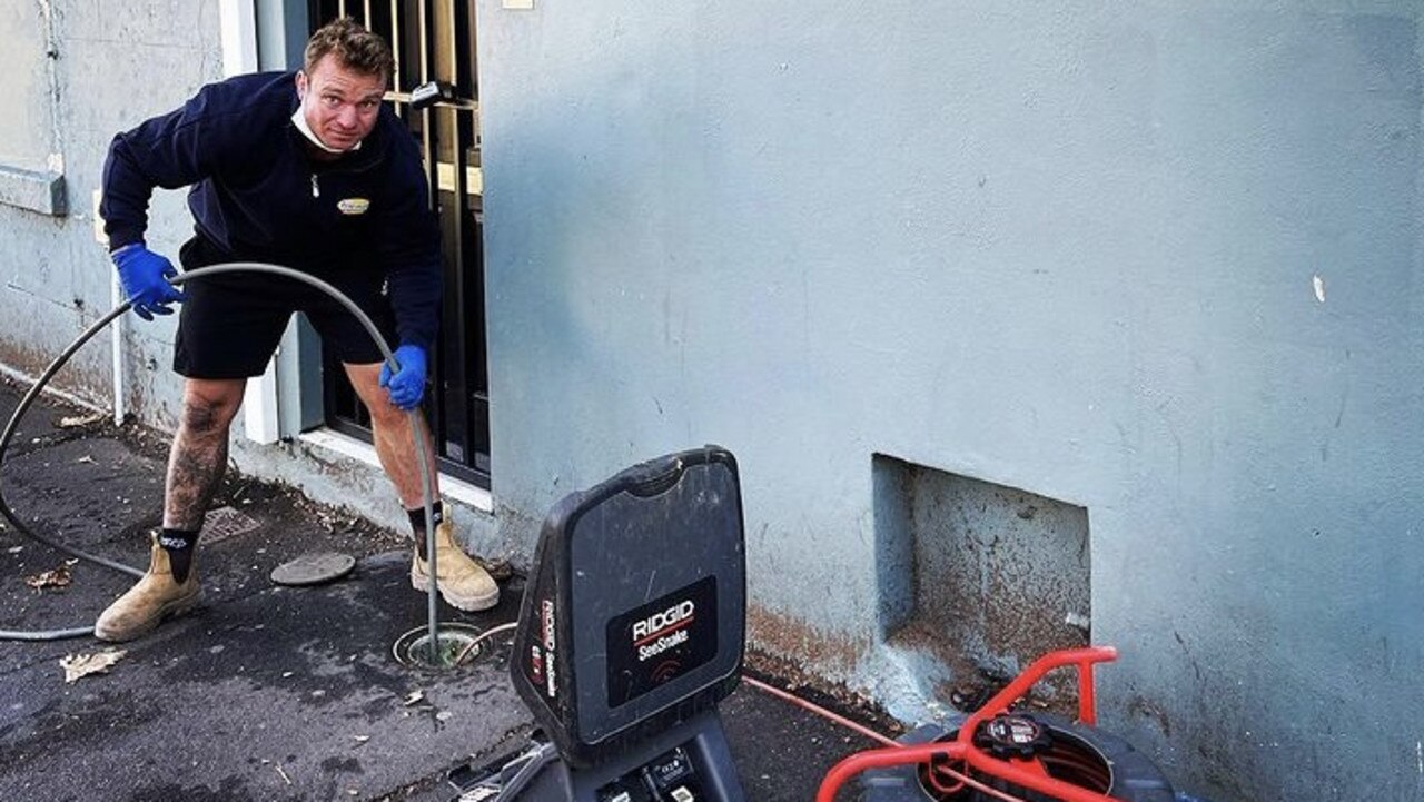 Former Roosters skipper Jake Friend is back on the tools as a plumber.