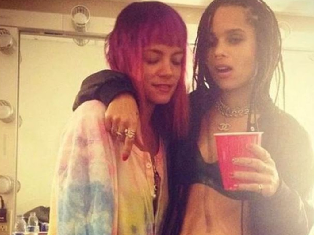 Lily Allen and Zoe Kravitz toured together in 2014. Picture: Instagram