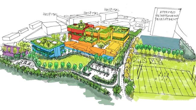 An artist impression of the redevelopment of Parramatta Marist into a four school community precinct.