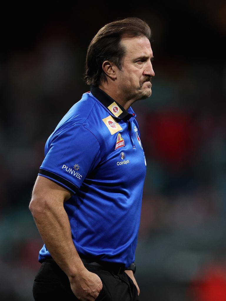 Luke Beveridge has criticised the AFL for flinching on the issue.