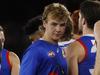 Bulldog Ryley Sanders at three quarter time after being subbed out during the third term . Picture: Michael Klein