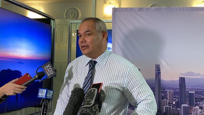 Gold Coast Mayor Tom Tate told media he was not the only councillor facing complaints. Picture: Emily Halloran