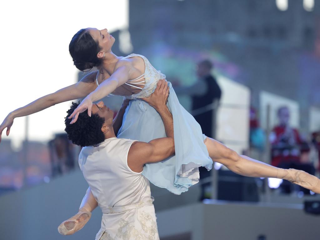 Dancers also got in on the act. Picture: Getty Images