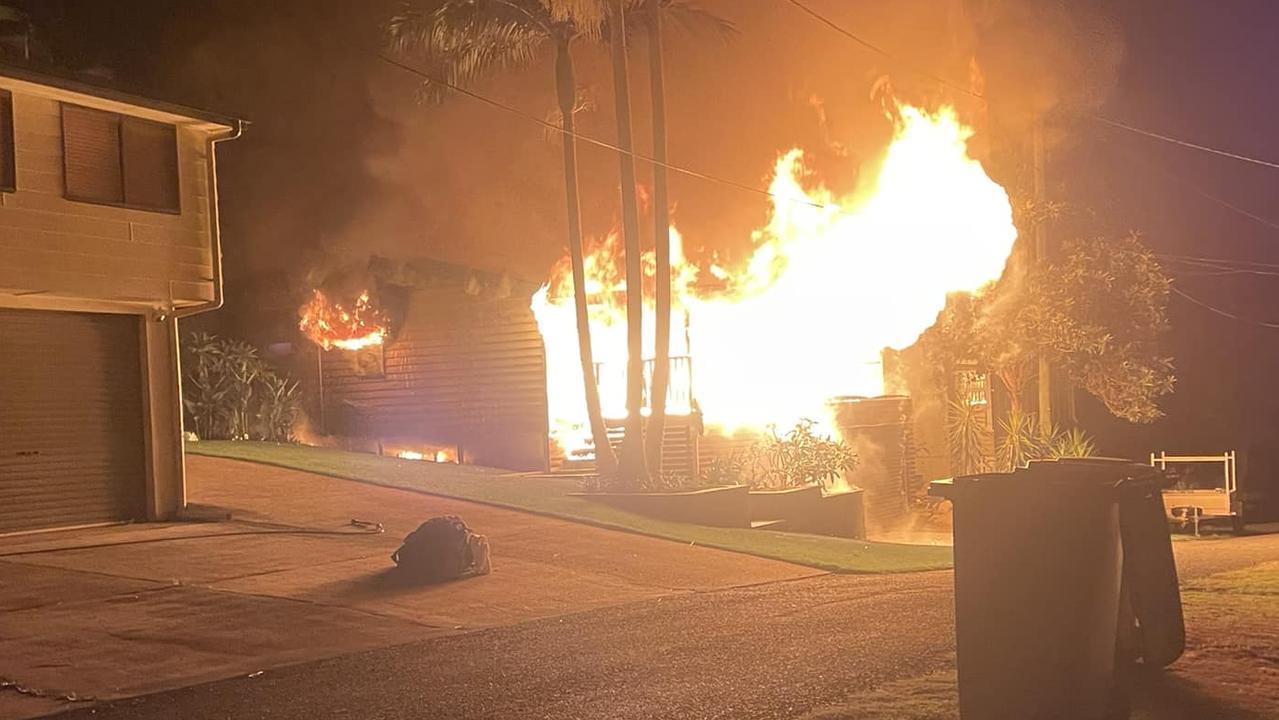 A fire has destroyed a home in Somerset overnight with police deeming the fire as non-suspicious. Photo: Gary Jones/Facebook