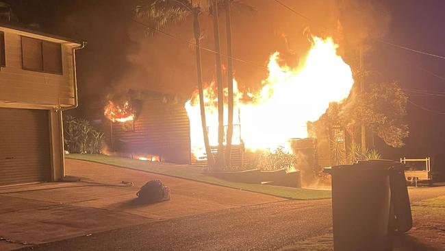 A fire has destroyed a home in Somerset overnight with police deeming the fire as non-suspicious. Photo: Gary Jones/Facebook