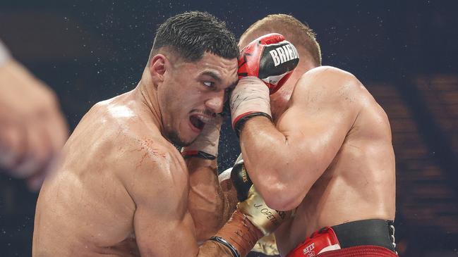 Jai Opetaia scored the biggest win of his career against Mairis Briedis. Picture: Peter Wallis/Getty Images