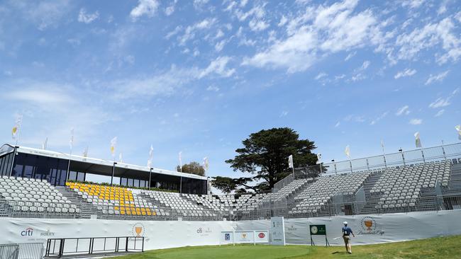 A big gallery will meet players on the first tee. Picture: Warren Little/Getty