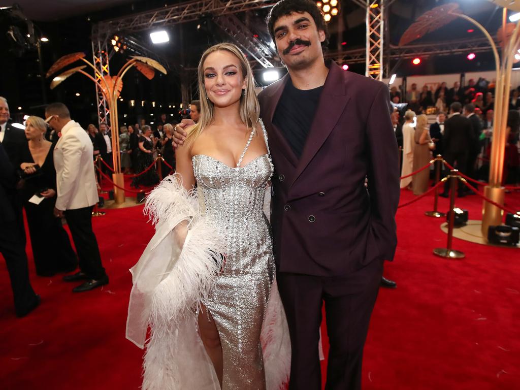 Abbie Chatfield and Tony Armstrong attend the 62nd TV Week Logie Awards. Picture: Jono Searle/Getty Images