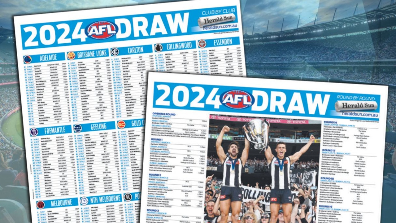 AFL 2024 Download your fixture poster The Courier Mail