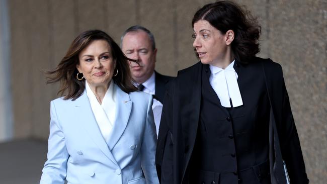 Lisa Wilkinson with her legal representative, Sue Chrysanthou SC. Picture: NCA NewsWire / Damian Shaw