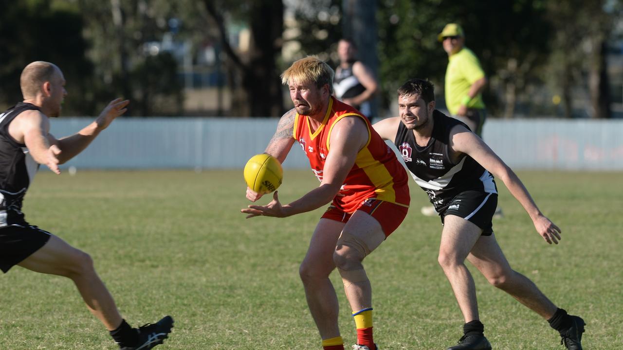 AFL A GRADE: Gladstone's Kyle Turner with the ball