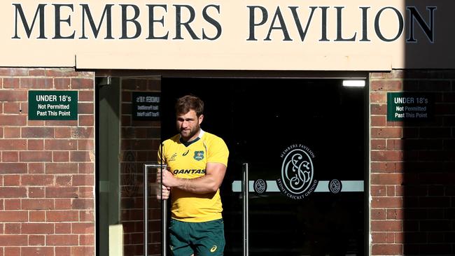 Ben McCalman at the Sydney Cricket Ground ahead of the Wallaby team photo on Thursday.