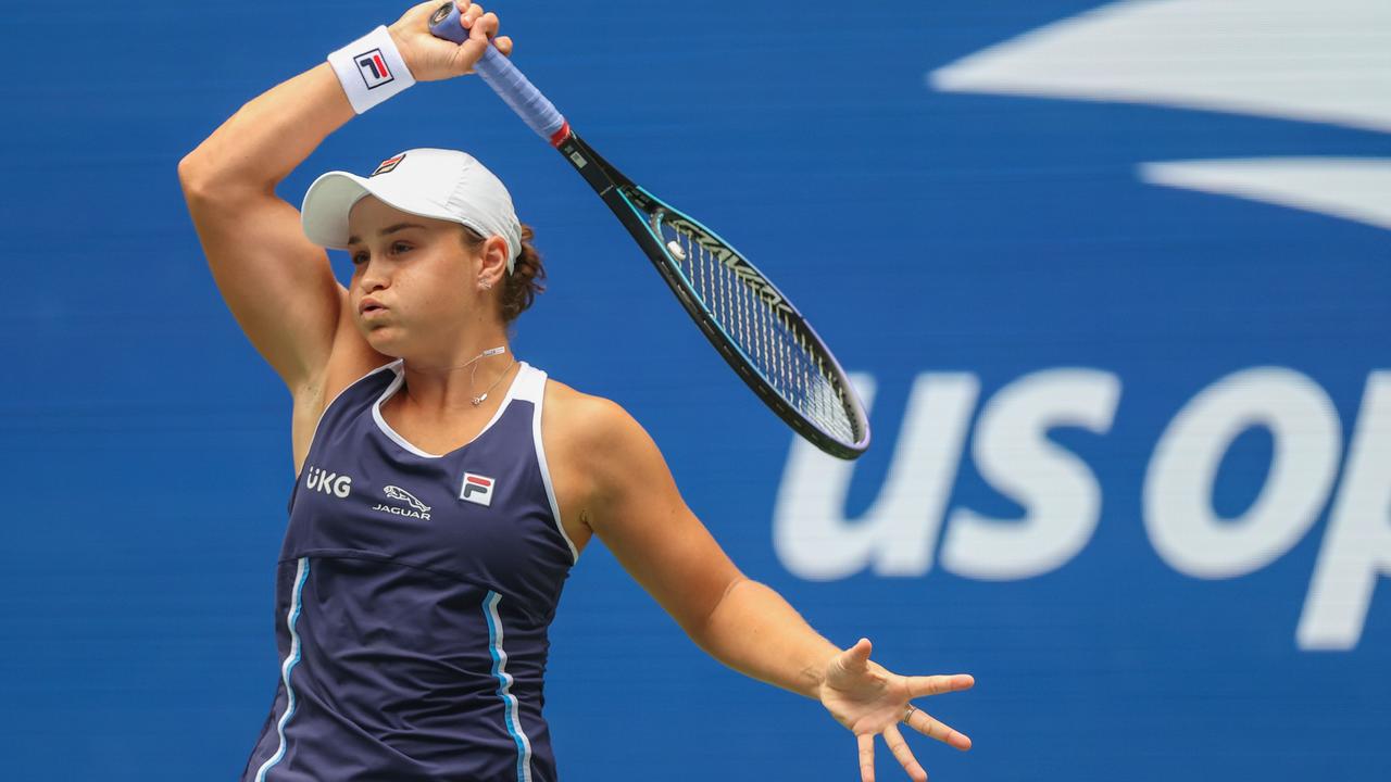 Ash Barty’s rivals are dropping like flies. (Photo by Al Bello/Getty Images)