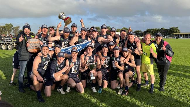 Lucindale Football Club finished a standout year with a strong grand final performance. Picture: KNTFL