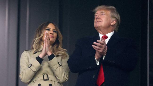 Former first lady and president of the United States Melania and Donald Trump. Picture: AFP