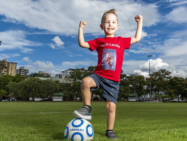 Nola Richards is elated that her little boy Lachie Davies-Richards, who has cystic fibrosis, will soon have access to a life-changing drug, Sunday, March 27, 2022 - Picture: Richard Walker