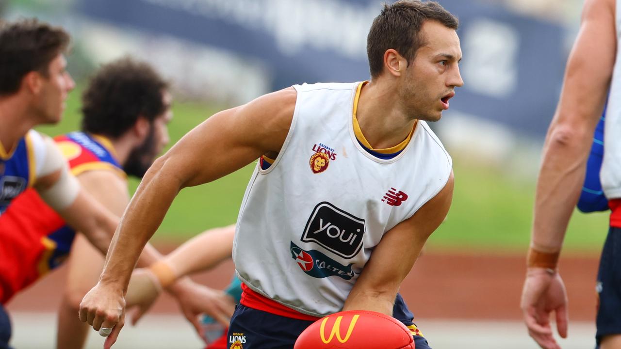 New recruit Tom Doedee at Lions training. Picture Lachie Millard