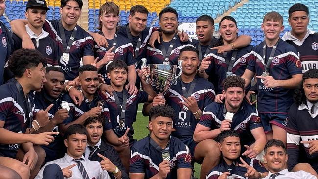 Ipswich SHS celebrate another win - this time the Phil Hall Cup.