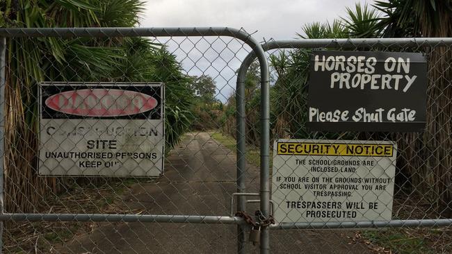 The gate outside the future Bella Vista Public School