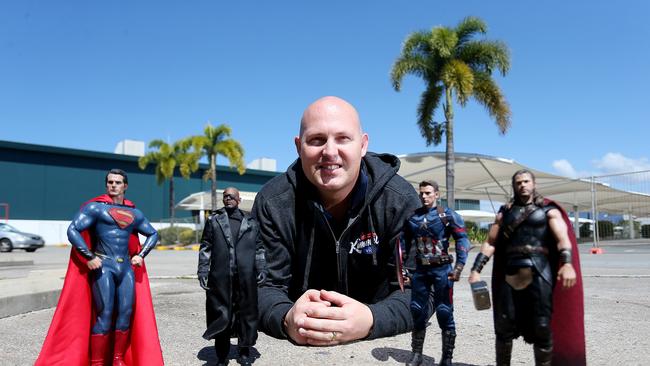 Curtis Pitt outside the old Bunnings Warehouse, which he reckons should be converted into a state-of-the-art sound stage for films. PICTURE: STEWART MCLEAN