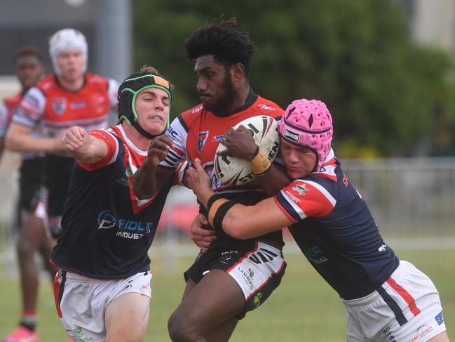Kirwan State High School hosts St Patrick's College, Mackay, in round 1 of the 2025 Aaron Payne Cup. Picture: Evan Morgan