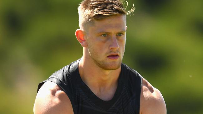 Jayden Laverde at Essendon training. Picture: Getty Images