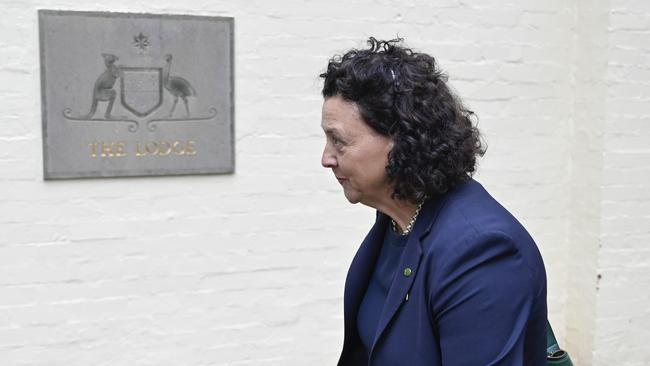 Monique Ryan arrives at the Lodge in Canberra. Picture: Martin Ollman / The Australian