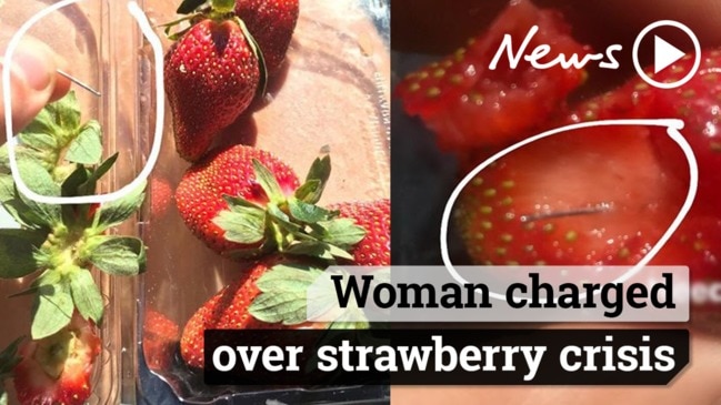 Woman charged over strawberry needle crisis