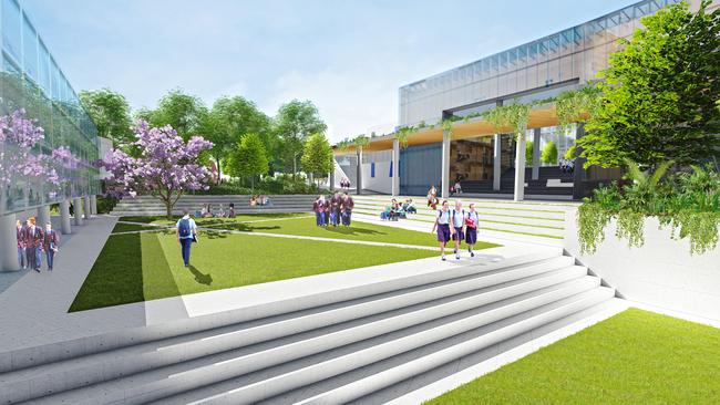 Graphic of what the new buildings could look like at the centre of Oakhill College.