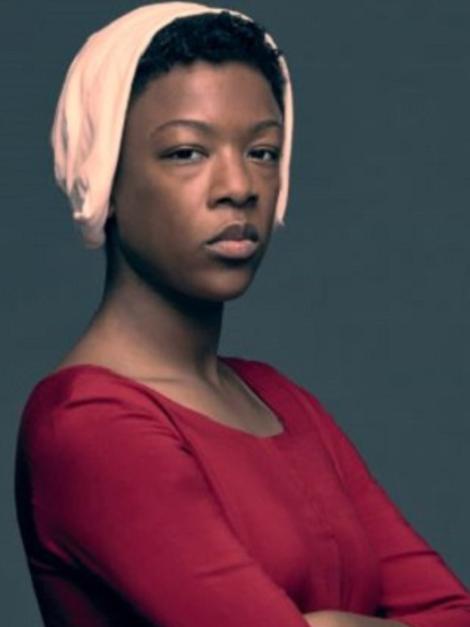 Samira Wiley plays Moira in The Handmaid's Tale and will battle her former OITNB co-star.  Picture:  Hulu