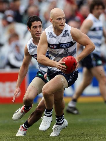 <p>Geelong v Melbourne. Skilled Stadium. Gary Ablett Jr in full flight. Picture: Michael Klein</p>