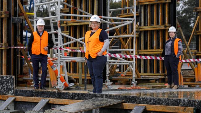 Master Builders Australia Chief Executive Denita Wawn, centre.