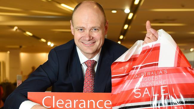 Myer chief Richard Umbers ahead of the December sales. Pic: Josie Hayden