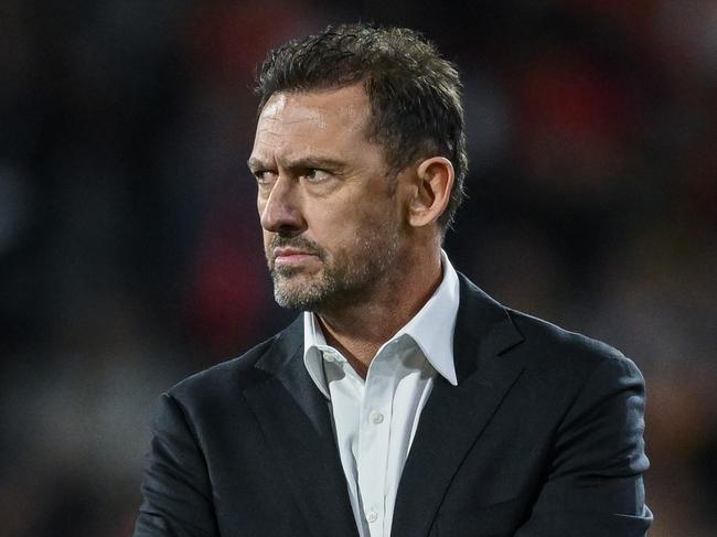 ADELAIDE, AUSTRALIA - OCTOBER 10: Tony Popovic head  coach of the Socceroos during the third round FIFA World Cup 2026 Qualifier match between Australia Socceroos and China PR at Adelaide Oval on October 10, 2024 in Adelaide, Australia. (Photo by Mark Brake/Getty Images)