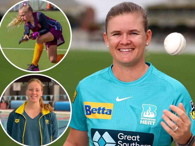 Central Queensland's leading ladies of sport - established and emerging - include hockey player Sienna Harmsworth, swimmer Sally Vagg and cricketer Jess Jonassen.