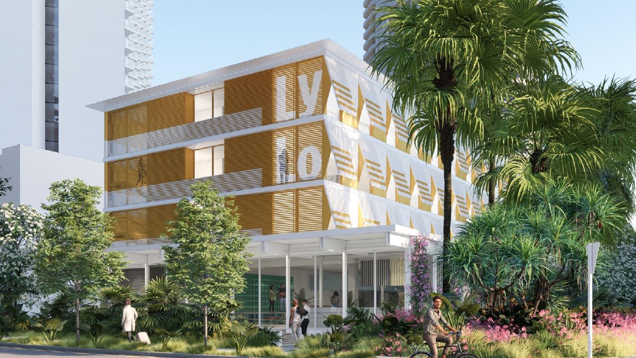 Artist impression of Lylo Hotel planned for site at the QT in Surfers Paradise, The Gold Coast