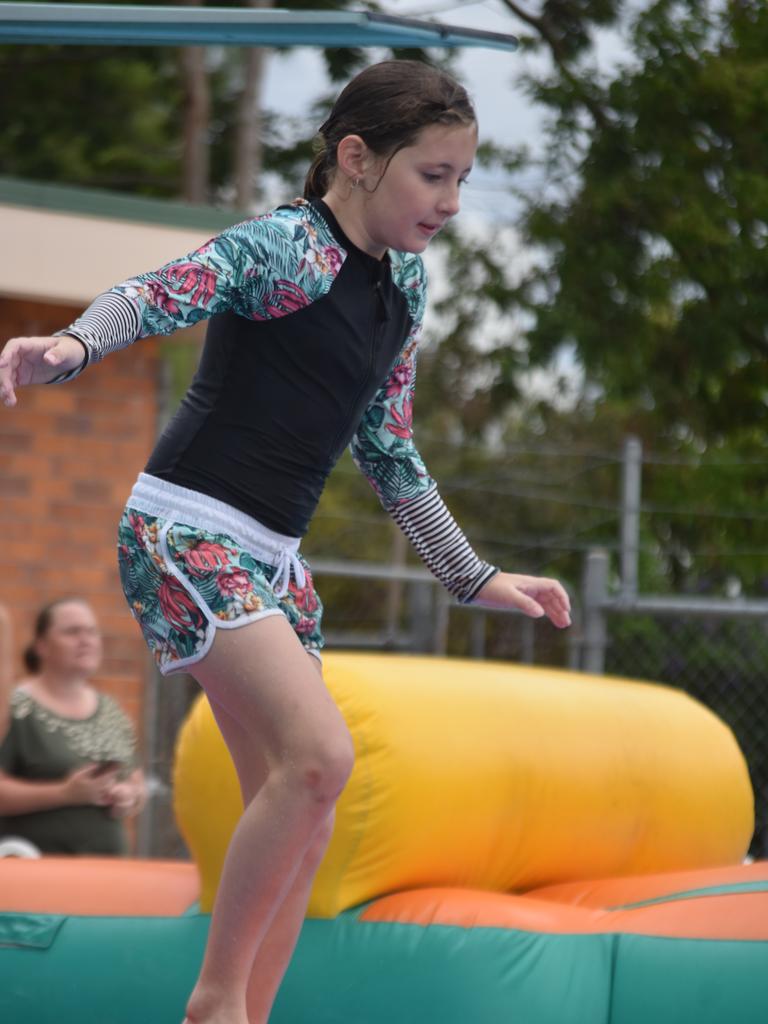PARTY TIME: There were plenty of splatters and splashes at Dalby's pool party on Saturday.