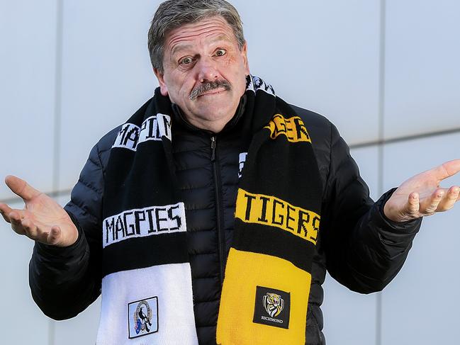 AFL Finals.Former Richmond and Collingwood footballer Brian Taylor is not sure which team to barrack for when Richmond play Collingwood in the Preliminary Final at the MCG on friday night. Picture : Ian Currie