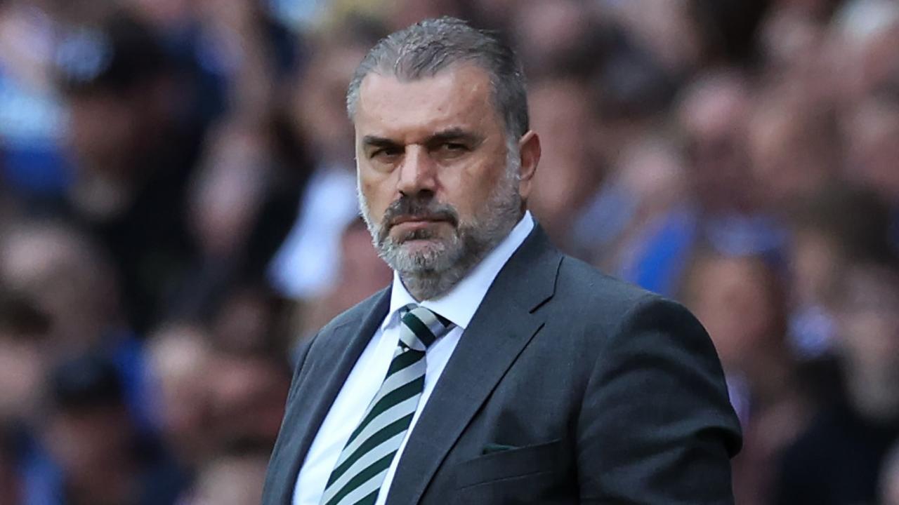 Ange Postecoglou refused to be drawn on the Spurs links. (Photo by Ian MacNicol/Getty Images)