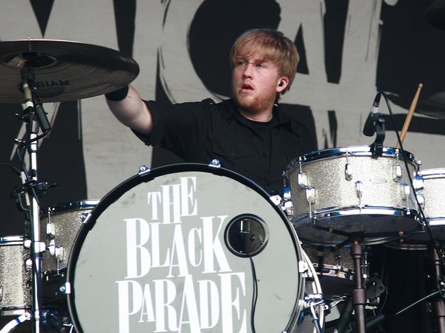 Bob Bryar of My Chemical Romance was found dead inside his Tennessee home last Tuesday. Picture: Paul McConnell/Getty Images