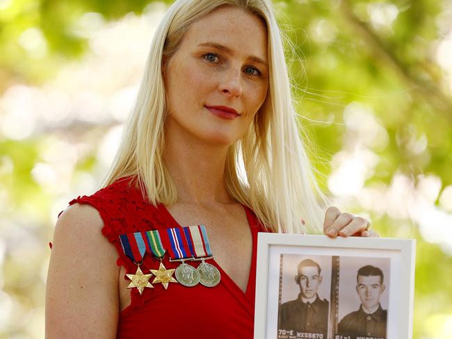 SUNDAY TELEGRAPH - 7/11/19*** REMEMBERANCE DAY SPECIAL MUST NOT PUBLISH BEFORE CLEARING WITH ST PIC ED JEFF DARMANIN ***Georgi Glover pictured in Sydney today. Georgi's great uncles Fred and Cecil Glover both died at Sandakan during WWII. Picture: Sam Ruttyn