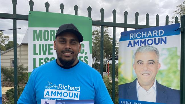 Liberal volunteer at Green Valley Public School Elias Hamze. Picture: Kirsten Jelinek