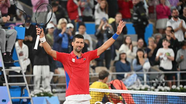 Djokovic could play Rafael Nadal in the next round. Picture: Miguel Medina/AFP