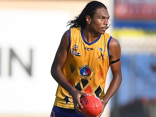 Wanderers' Lloyd Johnston was selected as the Round 4 Rising Star nominee. Picture: Felicity Elliott AFLNT/Media