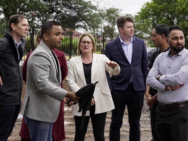 Victorian Premier Jacinta Allan visited the Hindu temple to assess the damage and offer support. Picture: Supplied