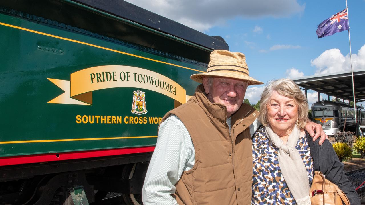 Ross and Isabel Blinco. DownsSteam and Tourist Railway "Pride of Toowoomba" steam train from Drayton to Wyreema. Saturday May 18th, 2024 Picture: Bev Lacey