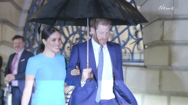 Meghan and Harry arrive for one of their last official engagements