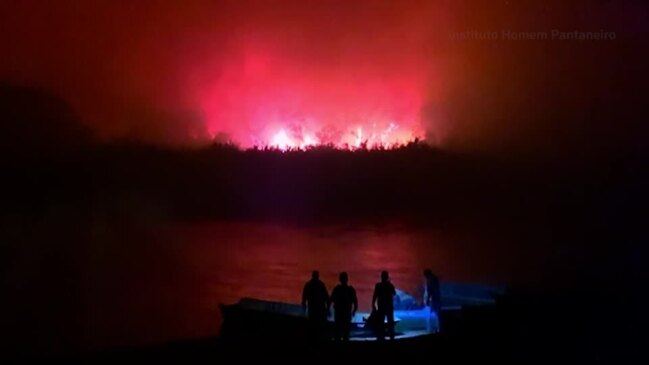 Brazil's tropical wetlands ravaged by blazes